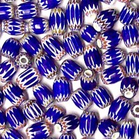 6x8mm Blue Chevron