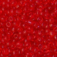 8/0 Trans Lt Red Seed beads
