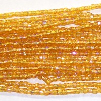 9/0 Czech 3 cut Tr Amber Iris