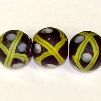Black Venetian Cross Bead
