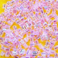 11/0 Hex Trans Pink AB