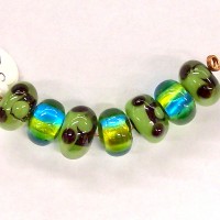 Green Rainbow Bead Set