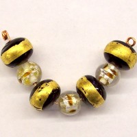 Gold Jet Butterscotch Lampset