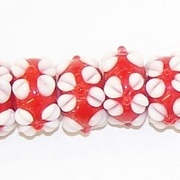 Red Flower Lamp Bead