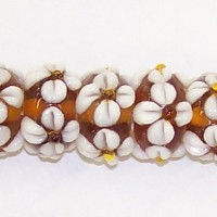 Amber N White Lamp Bead