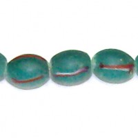 Teal Early Stripe Trade Bead
