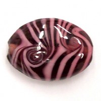 Rose on Purple Lamp Bead