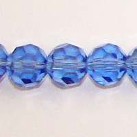 Crystal Round 8mm Med Blue