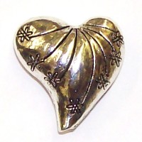 Pewter Puffy Heart