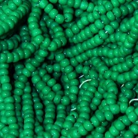 8/0 Opaque Green Seed Beads