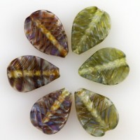 Boro Leaf Blue Green Milkglass