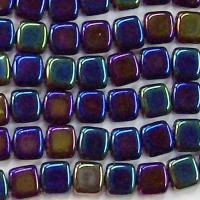 Tile Bead Blue Iris