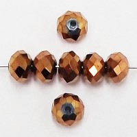 Bronze Met Crystal Rondell