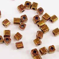 4mm Cube Pink Bronze