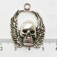 Winged Skull charm