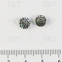 Flat round Bali look bead