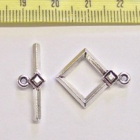 Silver Square Toggles