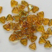 Triangle 2 Hole Rose Topaz AB