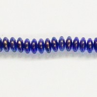 Gold Sapphire Lentil 2 Hole