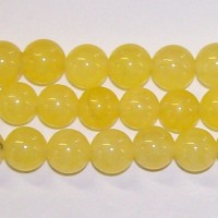 Yellow Jade 6mm Beads Round