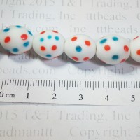 White eye with red and turquoise