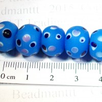 Fancy Turq and Pink eye bead
