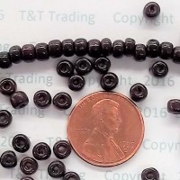 Midnight Brown 5/0 Pony Beads
