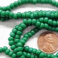 Greasy Pine Green 5/0 Pony Beads