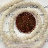 Greasy Opal White 6/0 Pony Beads