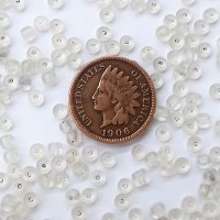 Dull Finish 7/0 Seed Beads Off Clear