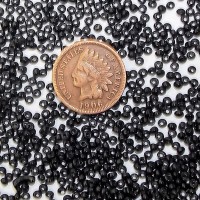 Size 10/0 Black Seed Beads