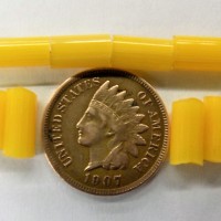 Maize Antique Tube Beads teton