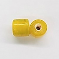 Yellow White Heart Trade Beads