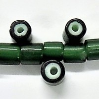 6mm Venetian Green White Heart TT677