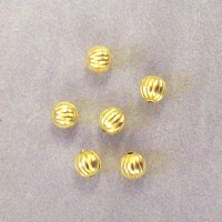 Fluted Brass Beads