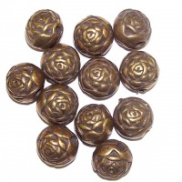 Gold Rosebud Beads