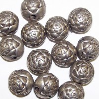 Silver Rosebud Beads