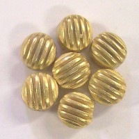 Gold Waffle Bead