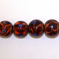 Amber Swirl Beads