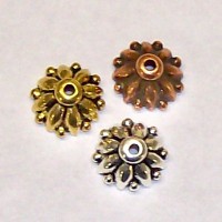 Bead Caps Silver