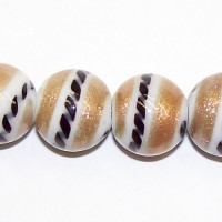 White Rope Pattern Bead