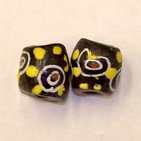 Black Pattern Beads