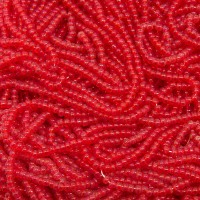 10/0 Trans Red seed beads