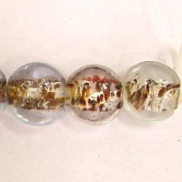 Dk Rust Silver foil Bead