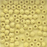3mm Sterling Silver round Stardust beads
