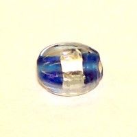 Blue Silver Foil Oval