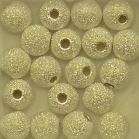6mm Sterling Silver Stardust beads